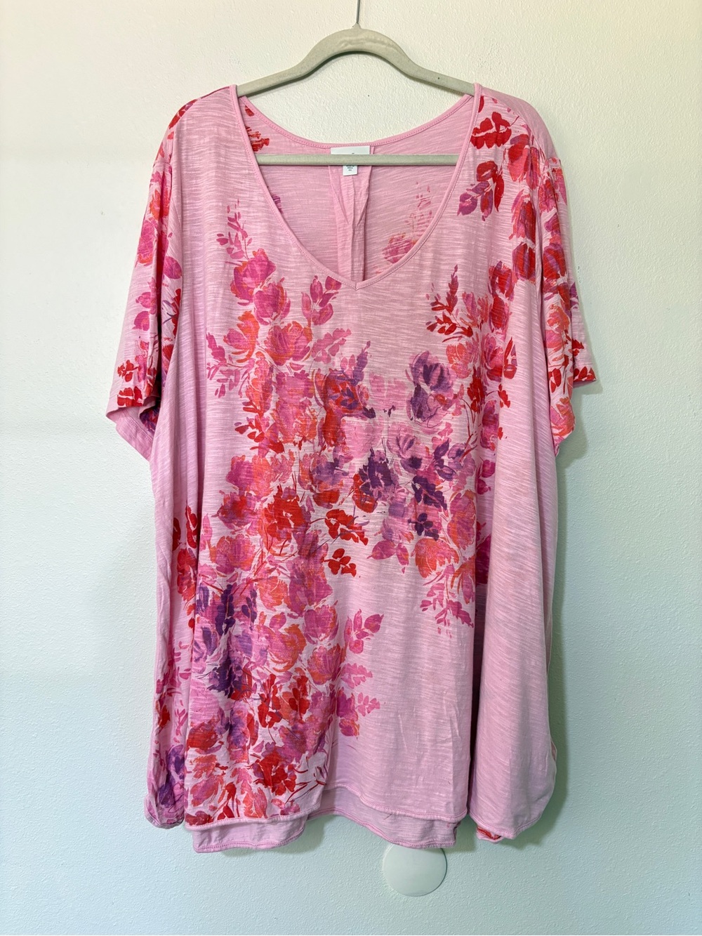 J. Jill V-Neck Flowy Floral Shirt